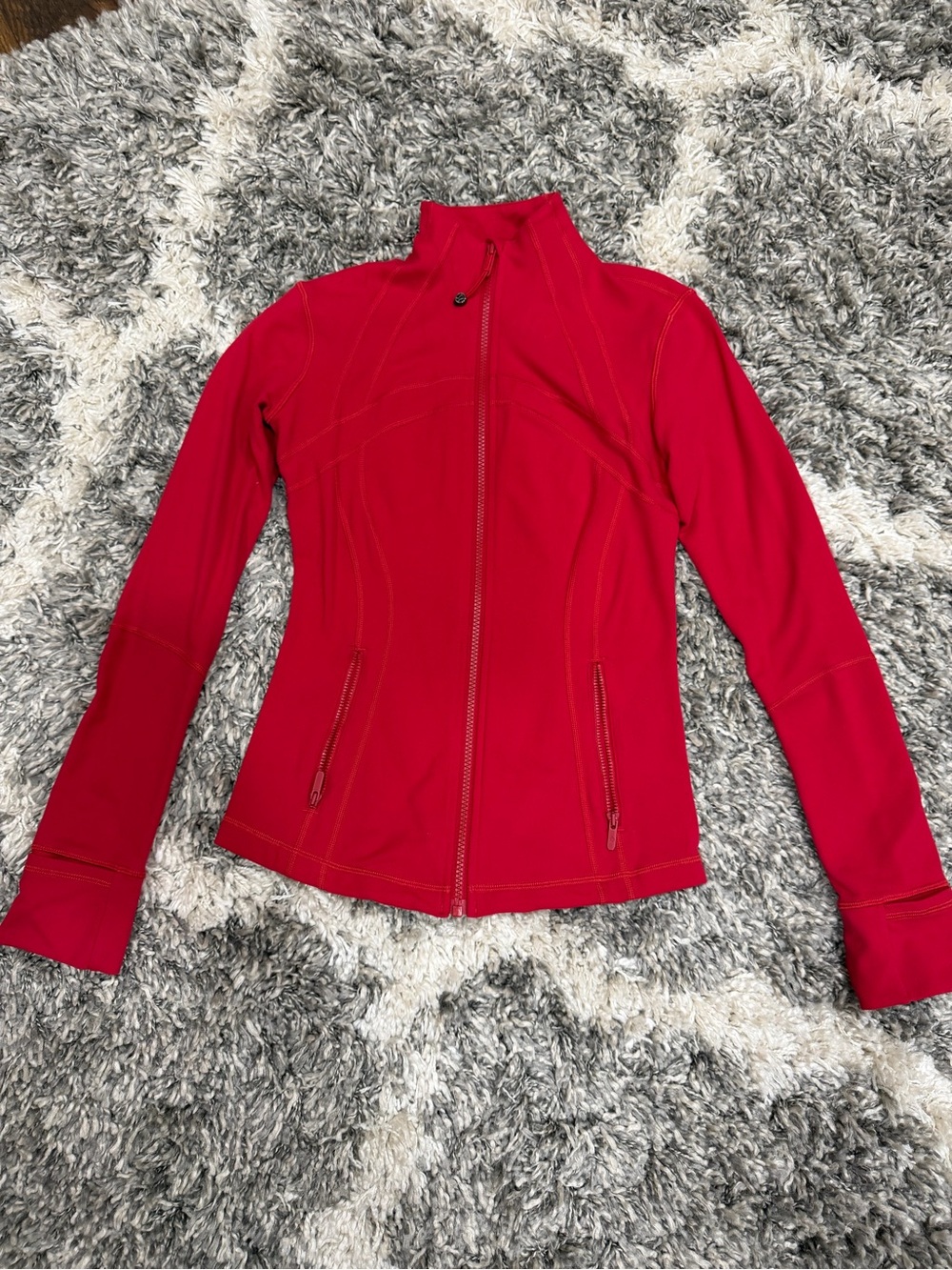 lululemon athletica Bright Red Zip-Up Define